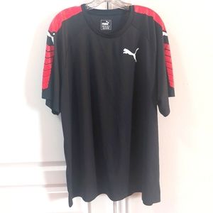 Puma Men's Black and Red T-Shirt Size 3XL
